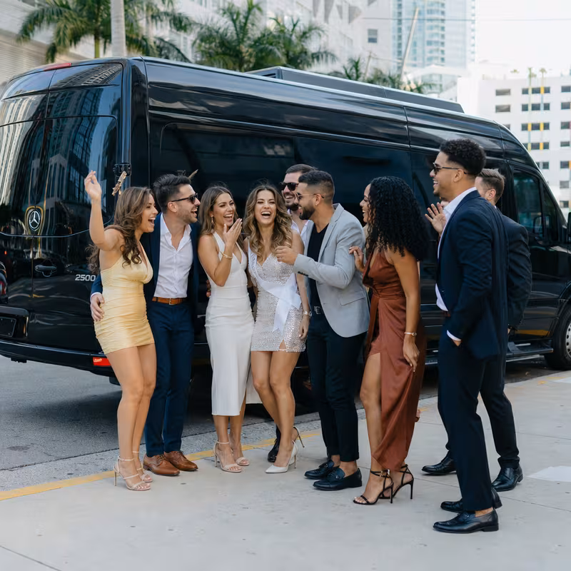 Miami Bachelor & Bachelorette Transportation fleet vehicle