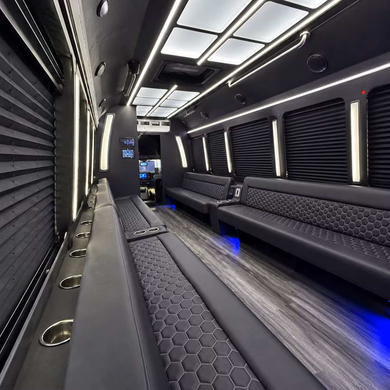 Miami Concert & Music Festival Transportation party bus interior