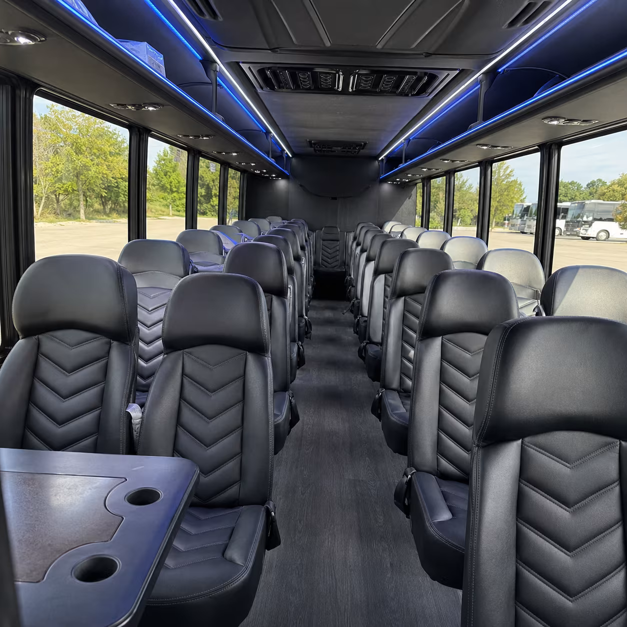 Miami School Event Transportation party bus exterior