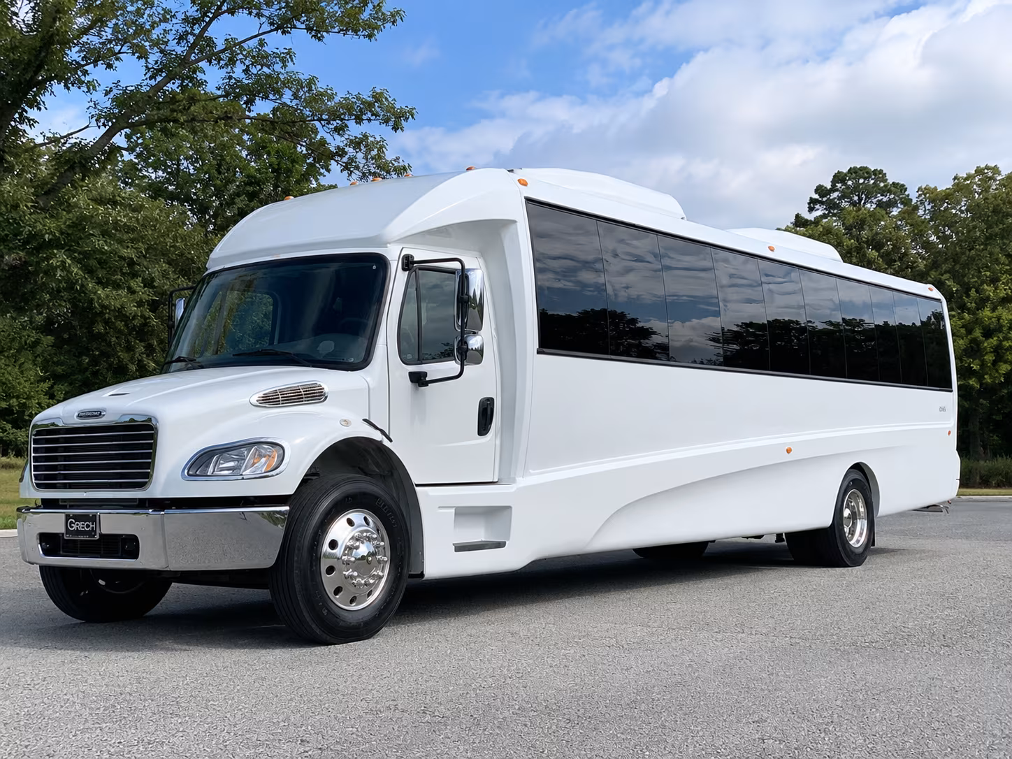 Miami Sporting Event Transportation party bus exterior