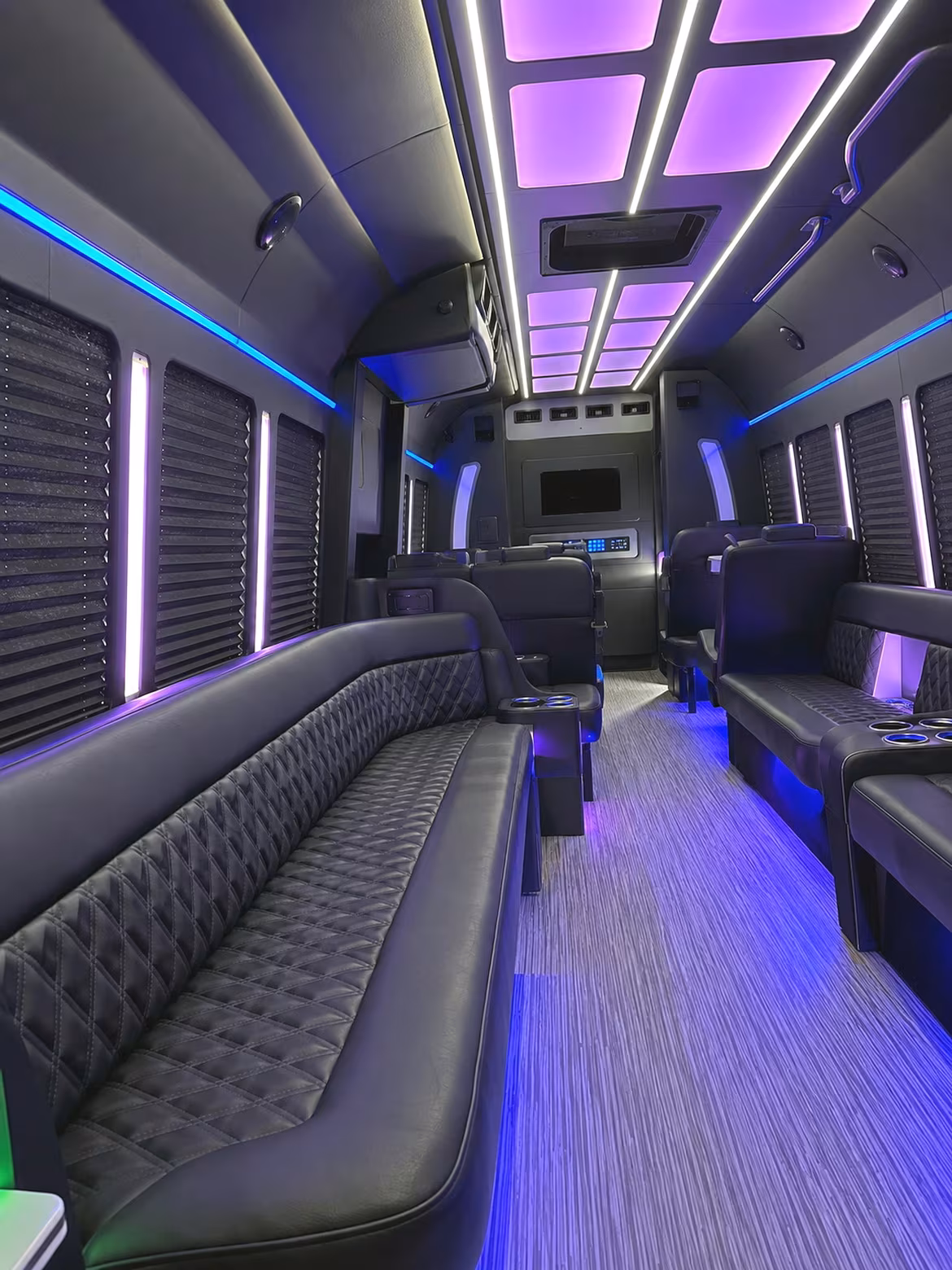 Miami Sporting Event Transportation party bus interior