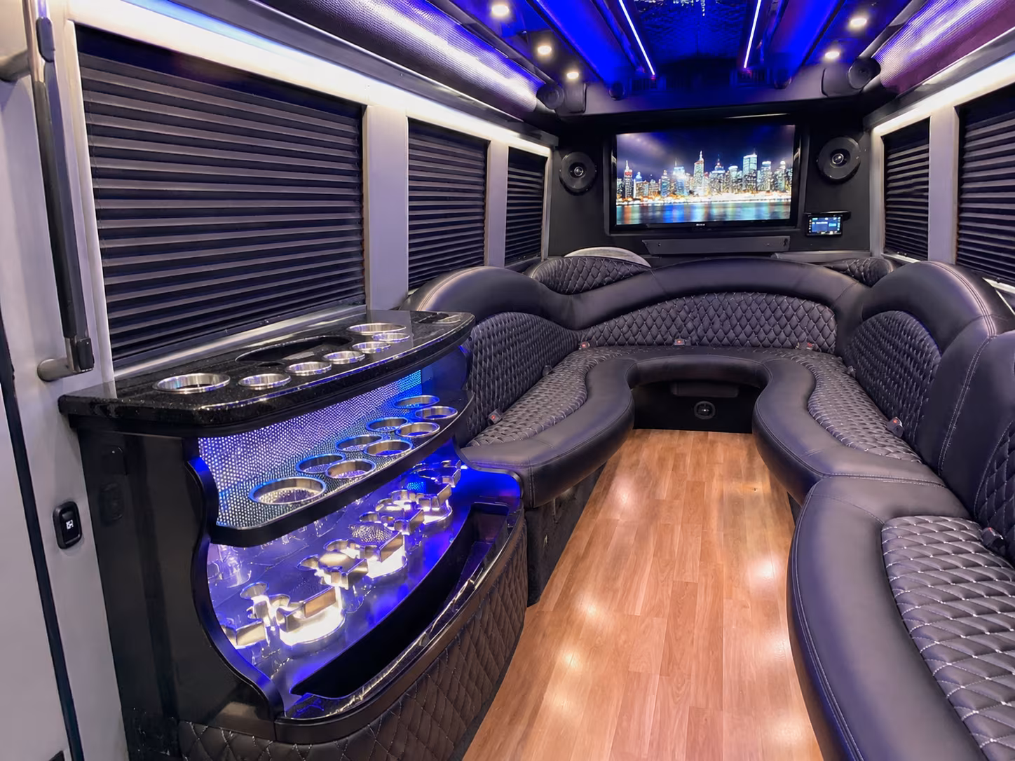 Miami Wedding Transportation party bus exterior
