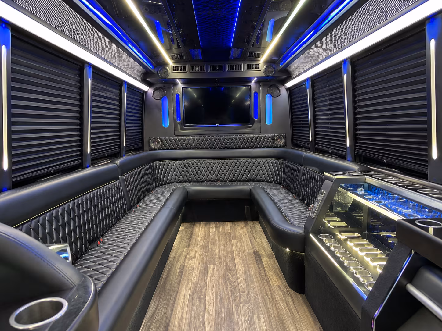 Miami Wedding Transportation party bus exterior